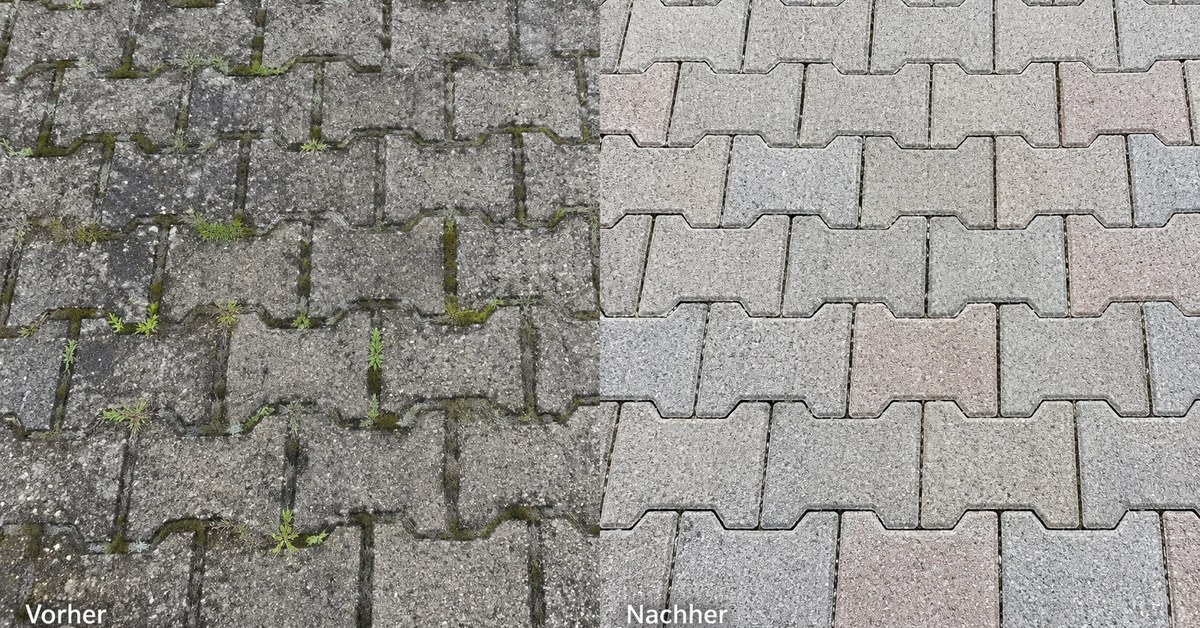 Professionelle Pflasterreinigung im Außenbereich